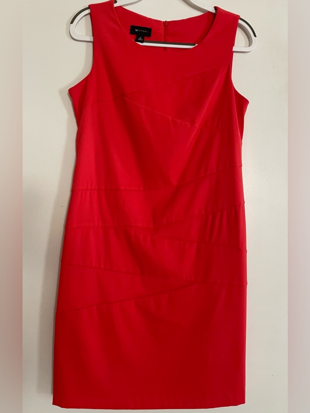AB Studio Womens Size 12 Orange Sheath Business Career Party Cocktail Dress